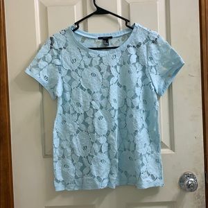 Light blue Forever 21 Lace blouse